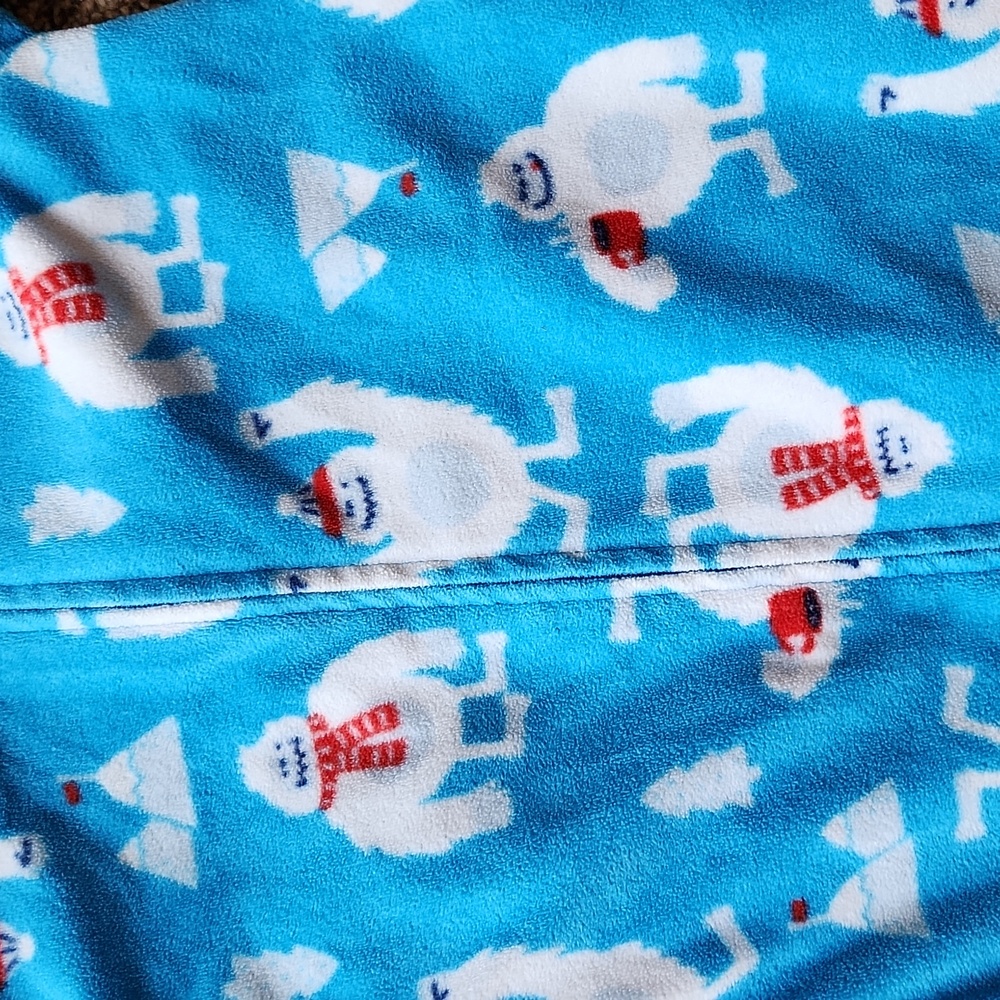 Children's Green Dinosaur and Blue Yeti Footed One-Piece Pajamas - Picture 3 of 7